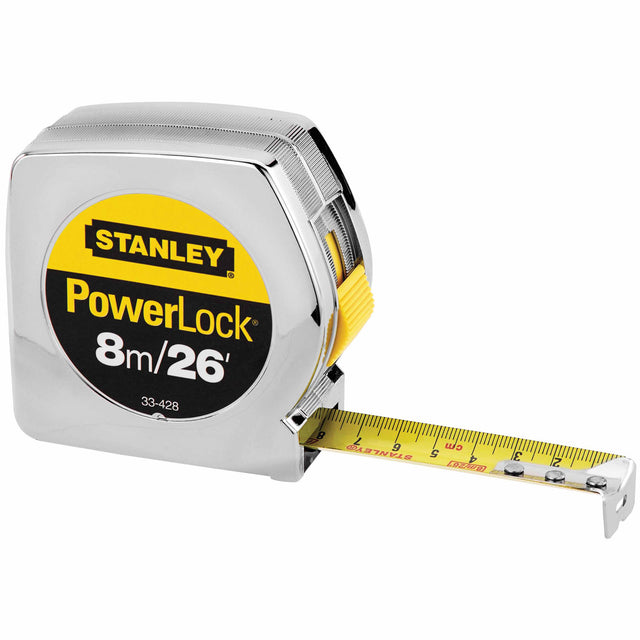 Stanley 33-428 1"x26' (8m) PowerLock Metric/English Tape Measure