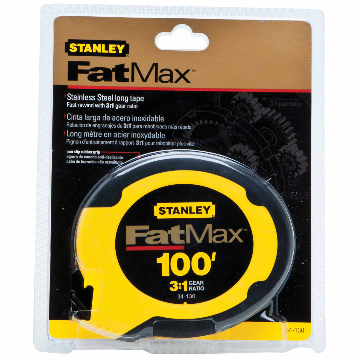 Stanley 34-130 FatMaxClosed Case Long Tape 3/8" X 100' - 3