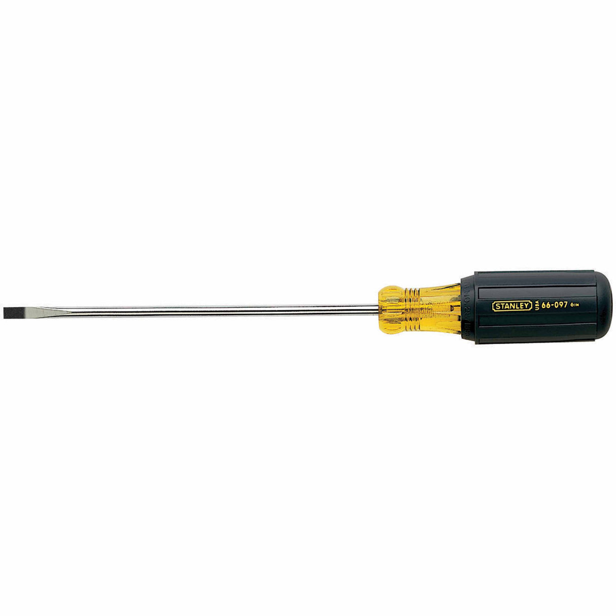 Stanley 66-097 Vinyl Grip Cabinet Slotted Tip Screwdriver 3/16" X 6"