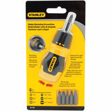 Stanley 66-358 Stubby Multi-Bit Ratcheting Screwdriver - 2