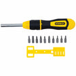 Stanley 68-010 Multi-Bit Ratcheting Screwdriver - 10 Bits