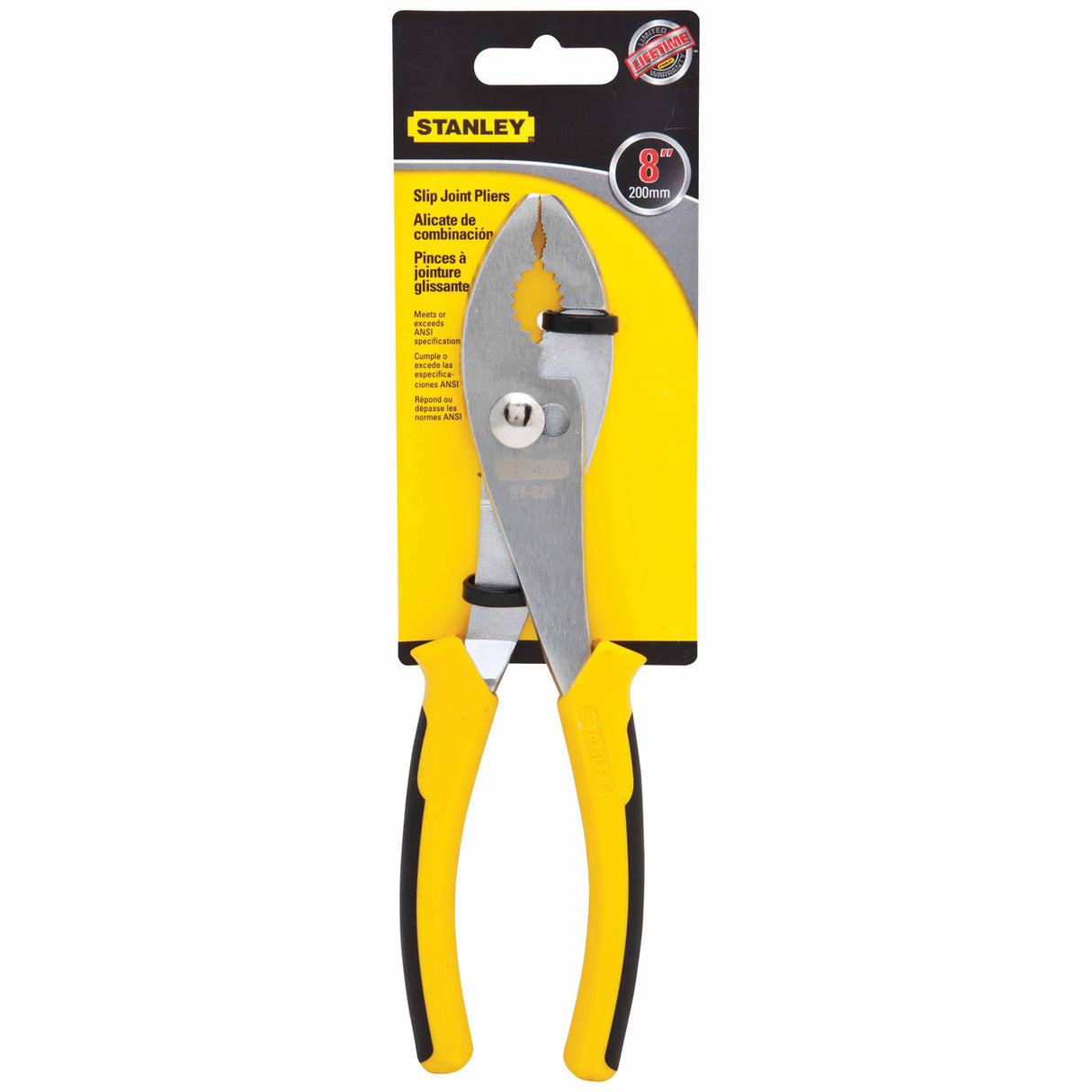 Stanley 84-026 Bi-Material Slip Joint Plier 8-3/8" - 2