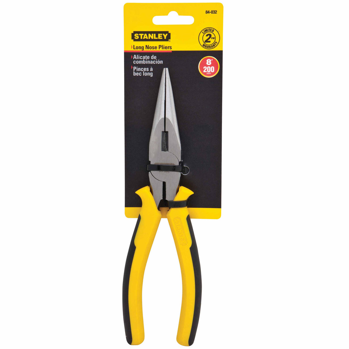 Stanley 84-032 Bi-Material Long Nose Cutting Plier 8-1/4" - 2