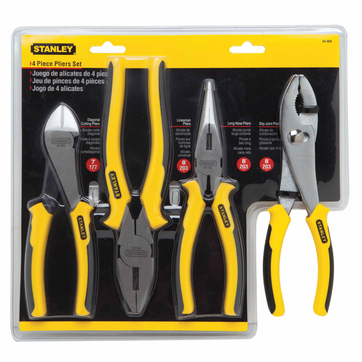 Stanley 84-058 Bi-Material Plier Set - 4 Piece - 2