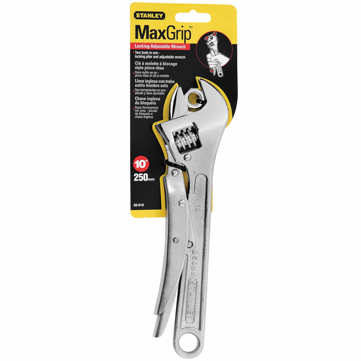 Stanley 85-610 Locking Adjustable Wrench – 10" - 2