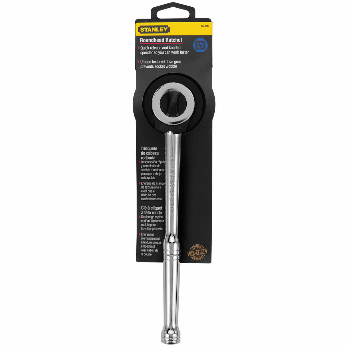 Stanley 85-892 Quick Release™ 1/2" Drive Round Head Ratchet - 2