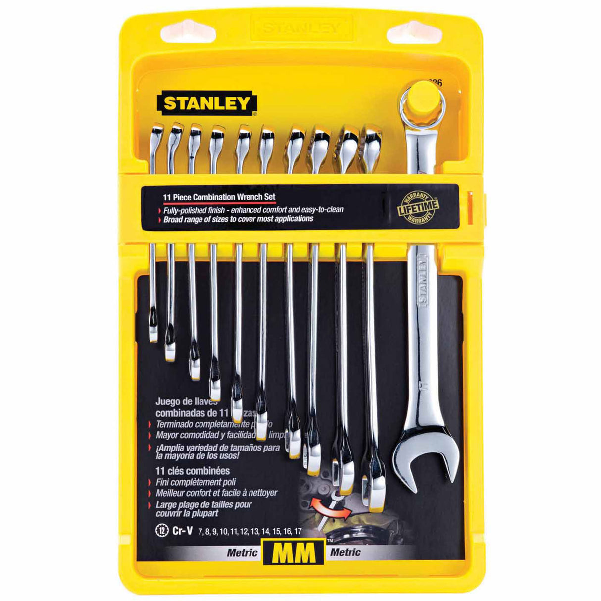 Stanley 94-386W 11 Pc Combination Wrench Set Metric - 2