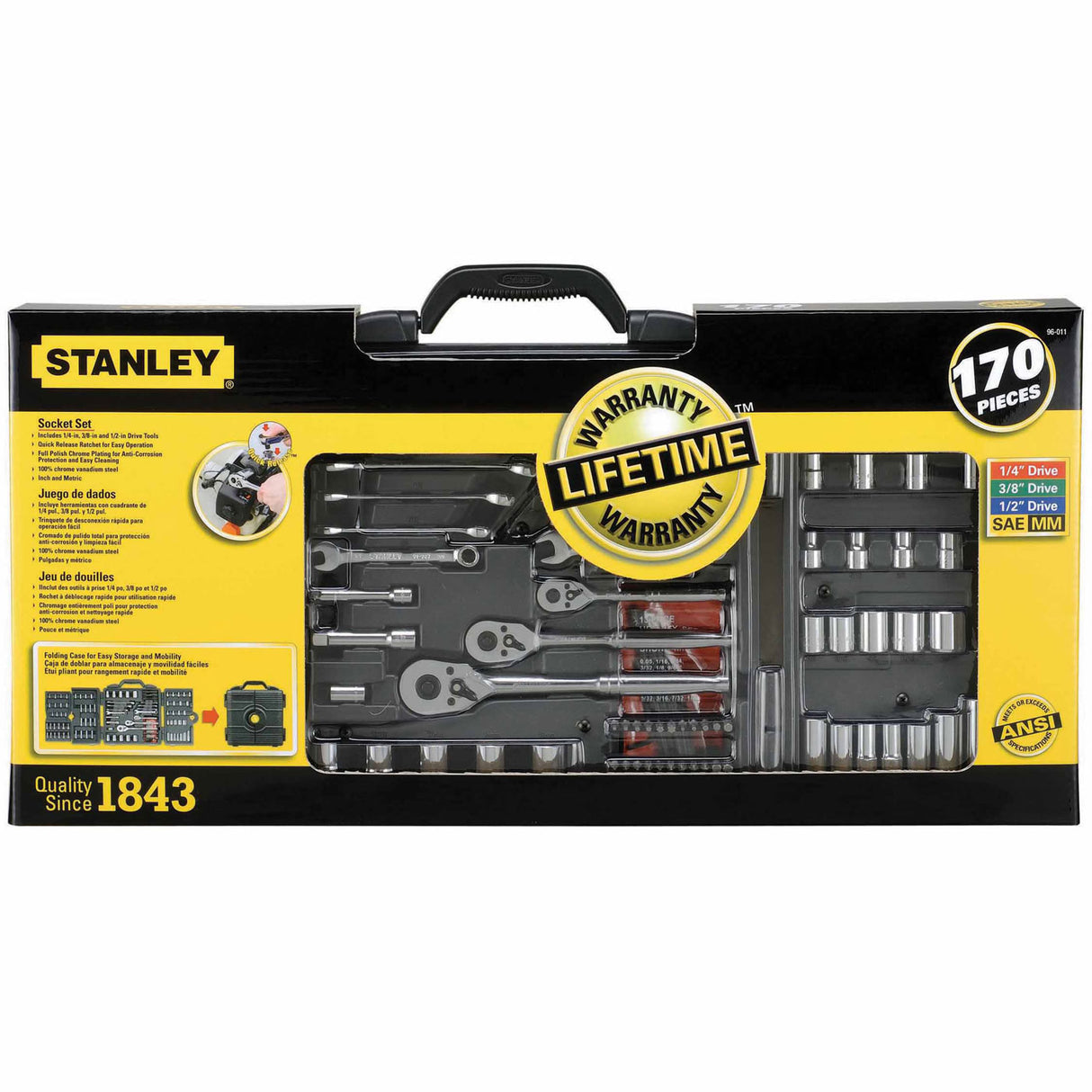 Stanley 96-011 170 Pc Mechanics Tool Set - 2