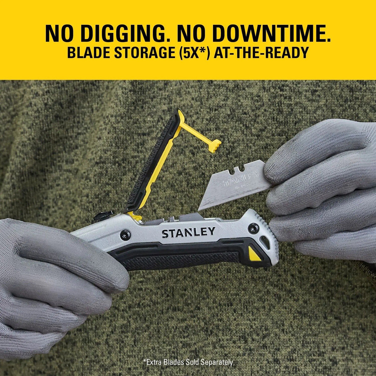 Stanley FMHT10722 Retractable Blade Utility Knife with Blade Lock and 5 Blade Storage - 2