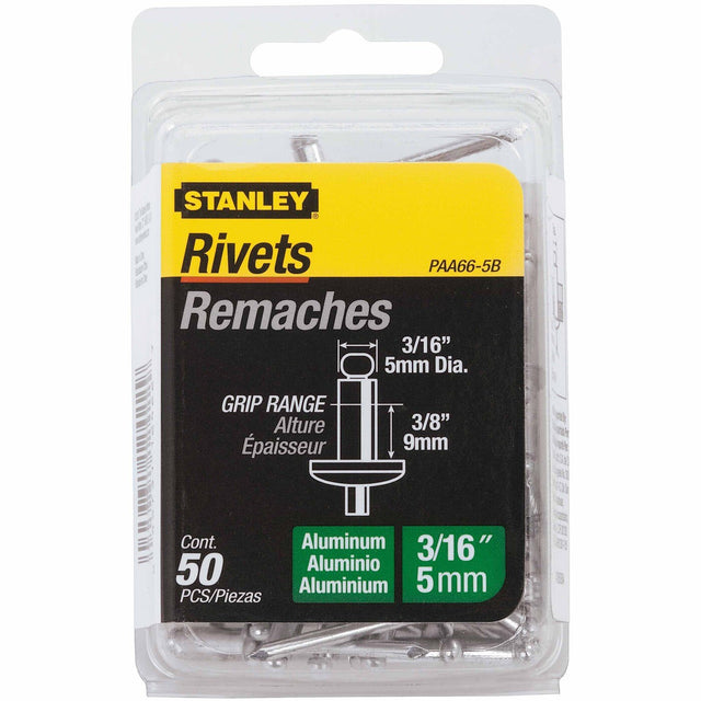 Stanley PAA66-5B Aluminum Rivets 3/16" X 3/8" - 50 Pack