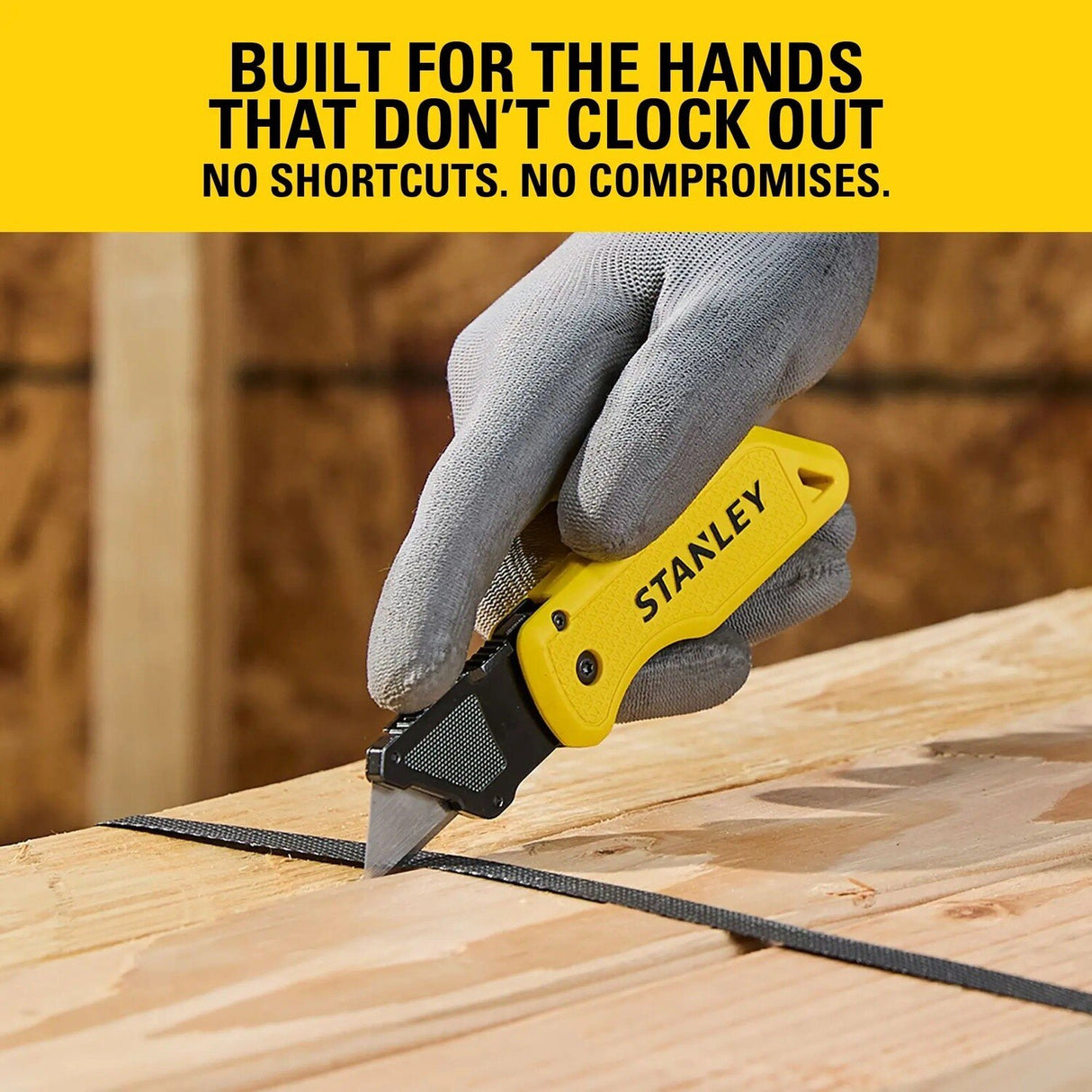 Stanley STHT10520 7.95" Fixed Blade Folding Utility Knife with Reversible Belt Clip - 2