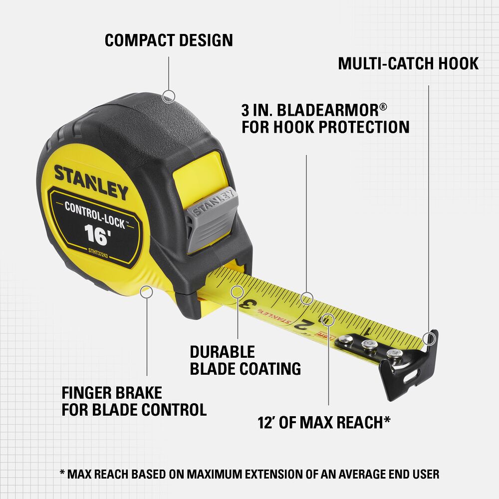 Stanley STHT37243 16 ft. CONTROL-LOCK Tape Measure - 2