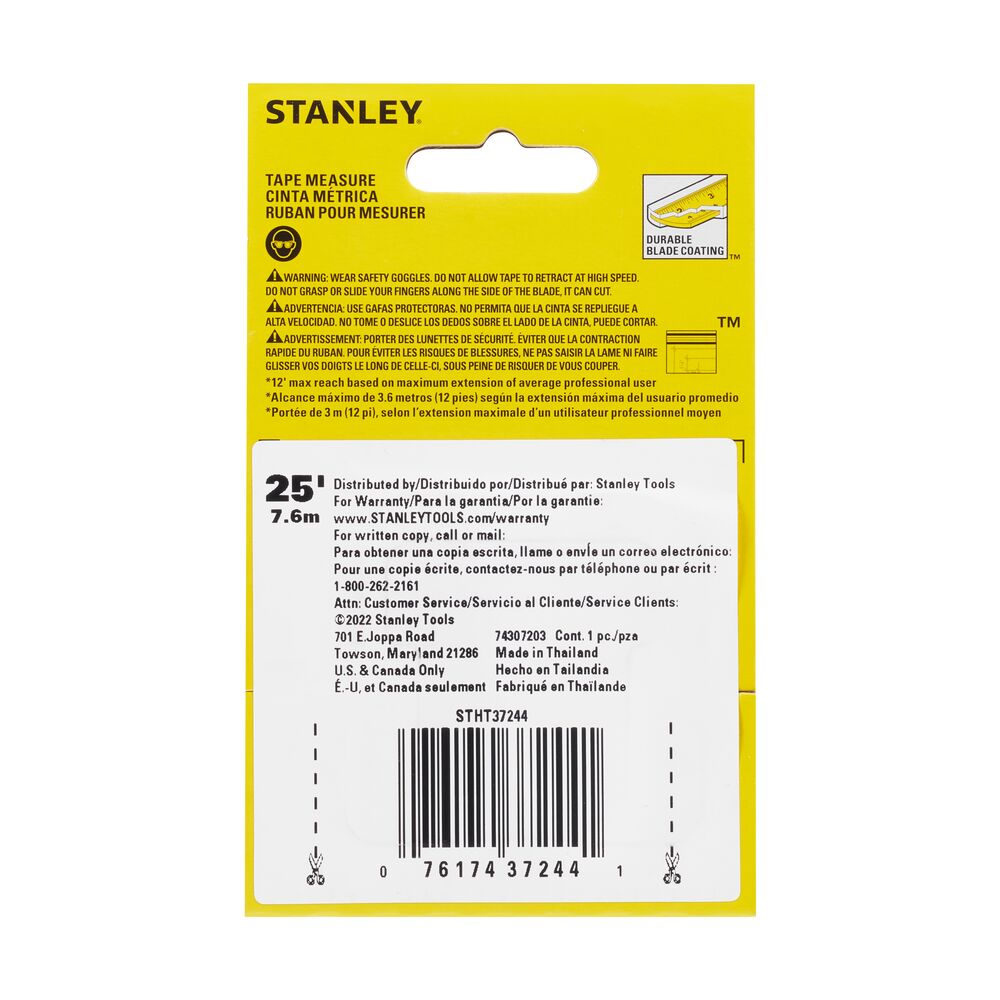 Stanley STHT37244 25 ft. CONTROL-LOCK Tape Measure - 7