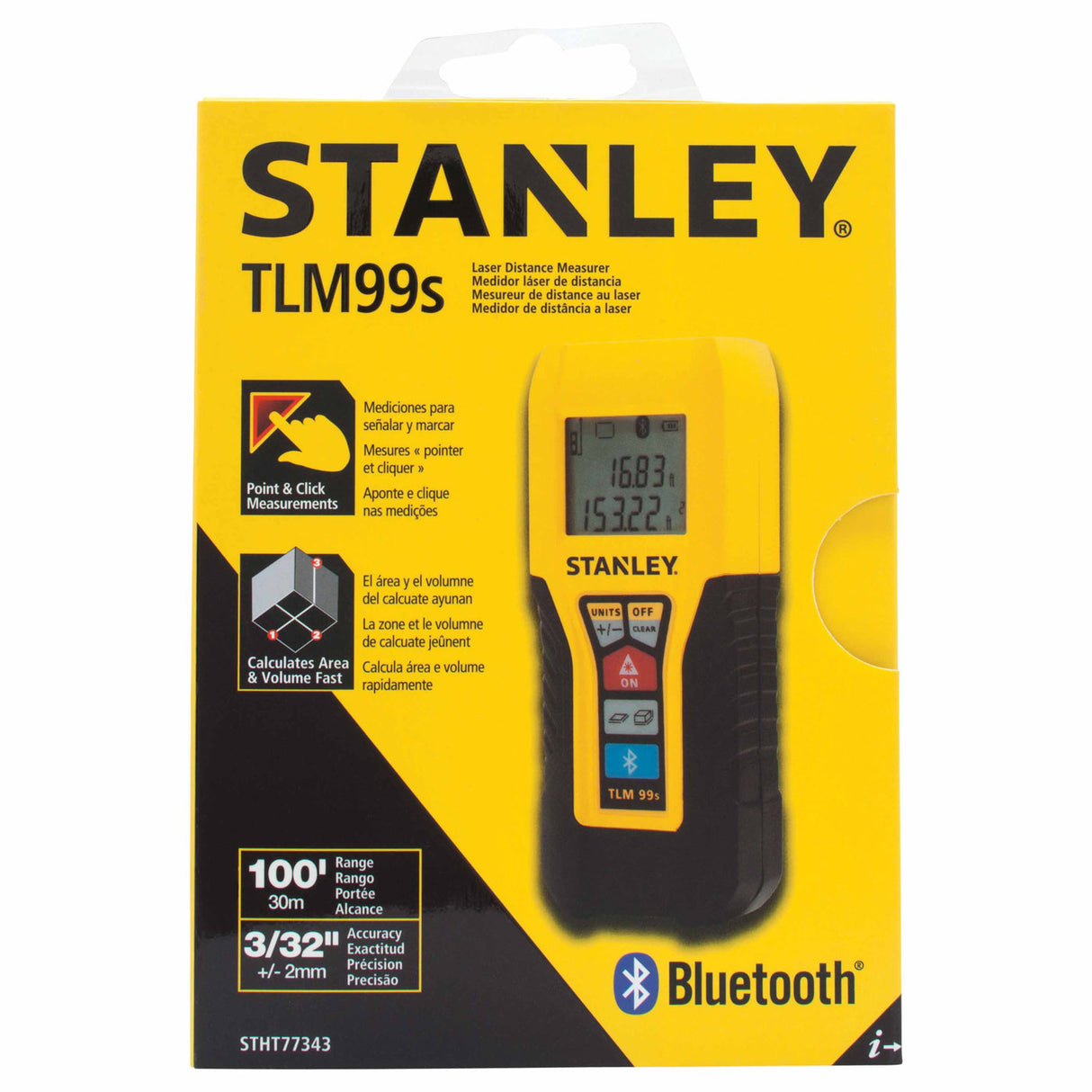 Stanley STHT77343 TLM99S 100 ft Laser Distance Measure with Bluetooth - 4