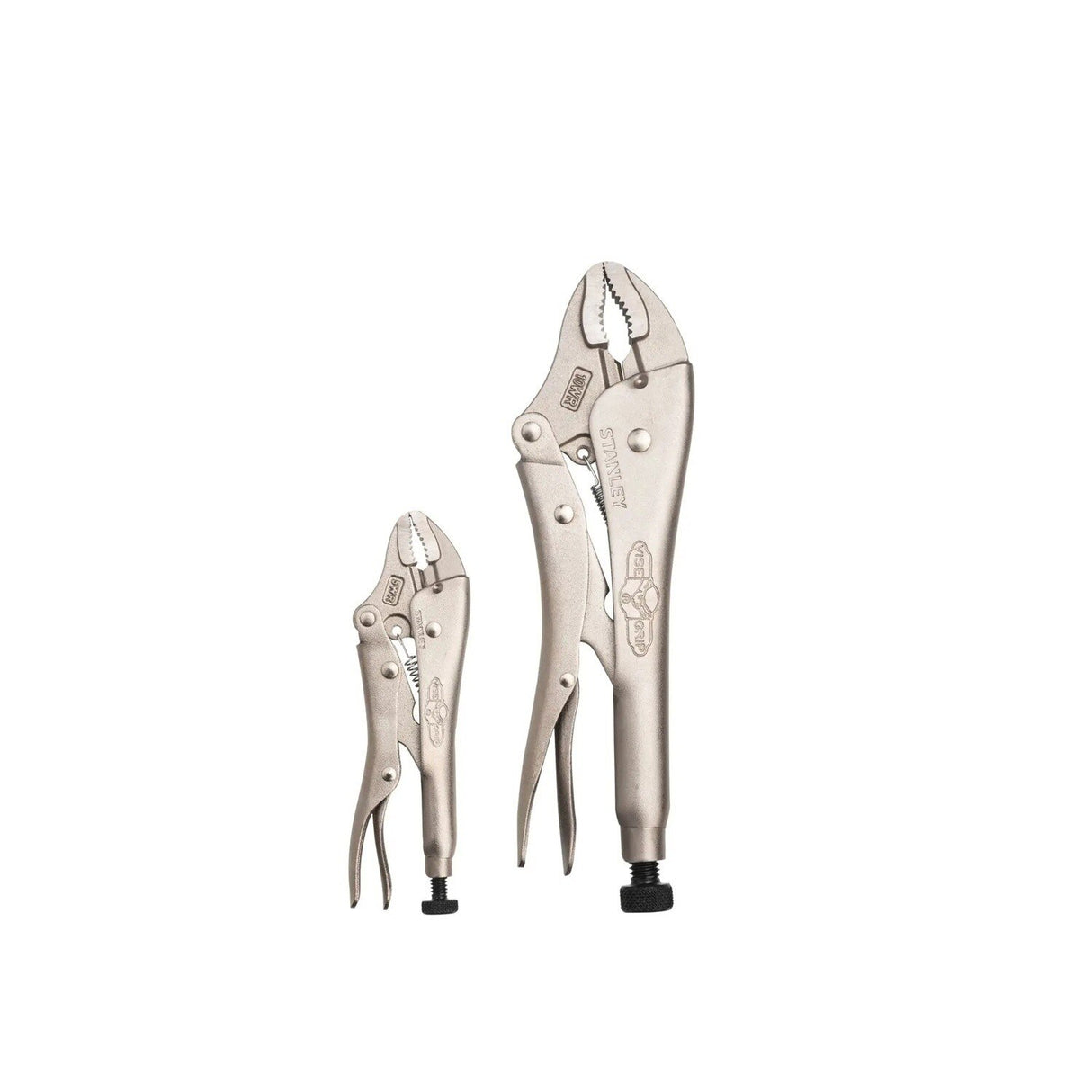 Stanley STHT84920 VISE-GRIP Curved Jaw Locking Pliers Set with Wire Cutter 5WR 10WR (2 Piece)