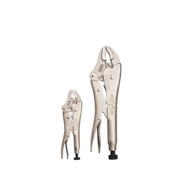 Stanley STHT84920 VISE-GRIP Curved Jaw Locking Pliers Set with Wire Cutter 5WR 10WR (2 Piece)