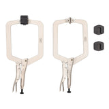 Stanley STHT84922 4-1/2" Jaw Capacity Swivel Tip Locking C-Clamp Set with 4 Pads (2 Piece)