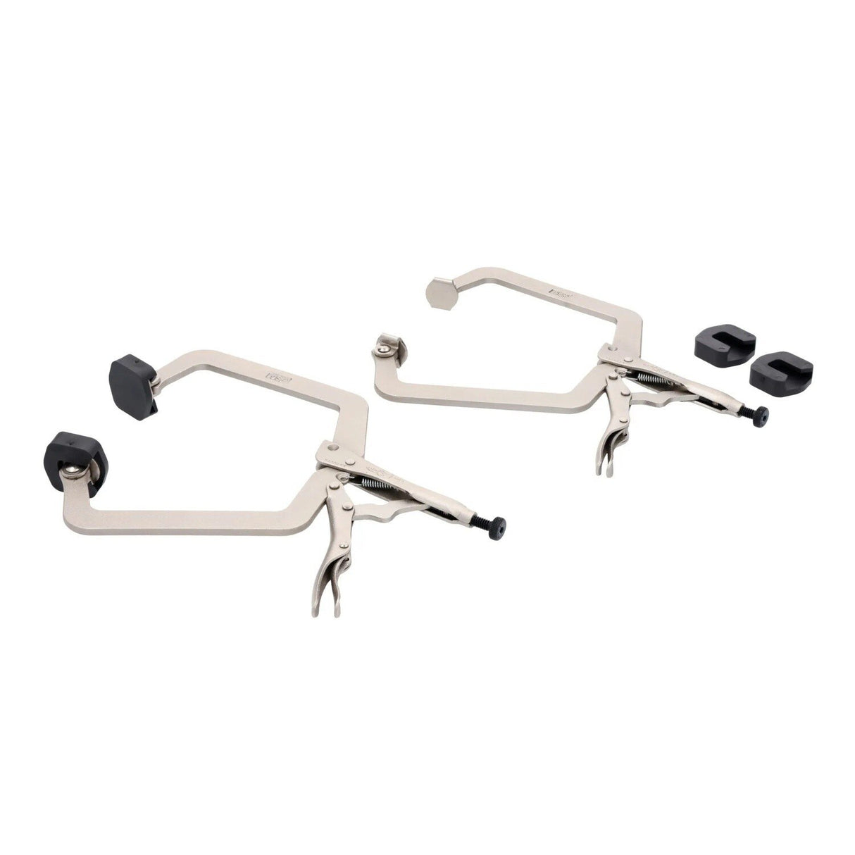 Stanley STHT84922 4-1/2" Jaw Capacity Swivel Tip Locking C-Clamp Set with 4 Pads (2 Piece) - 2