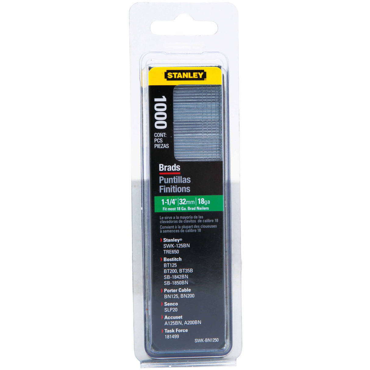 Stanley SWKBN1250 Brad Nails 1-1/4" - 1,000 Pack