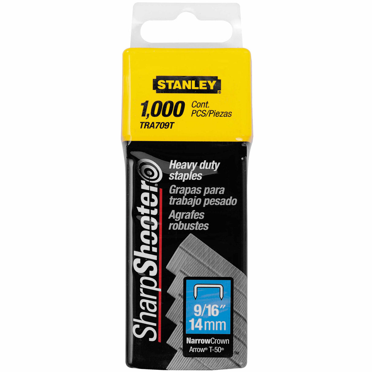 Stanley TRA709T Heavy Duty Narrow Crown Staples 9/16" - 1,000 Pack