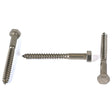Star Stainless 1-LB-31-400 Stainless Steel Lag Screws 5/16 in. x 4 in. (25/Box)