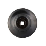 Steelman Pro 06128 90 mm x 15 Flute Oil Filter Cap Wrench with 3/8 in. Drive Low Profile Design - 3