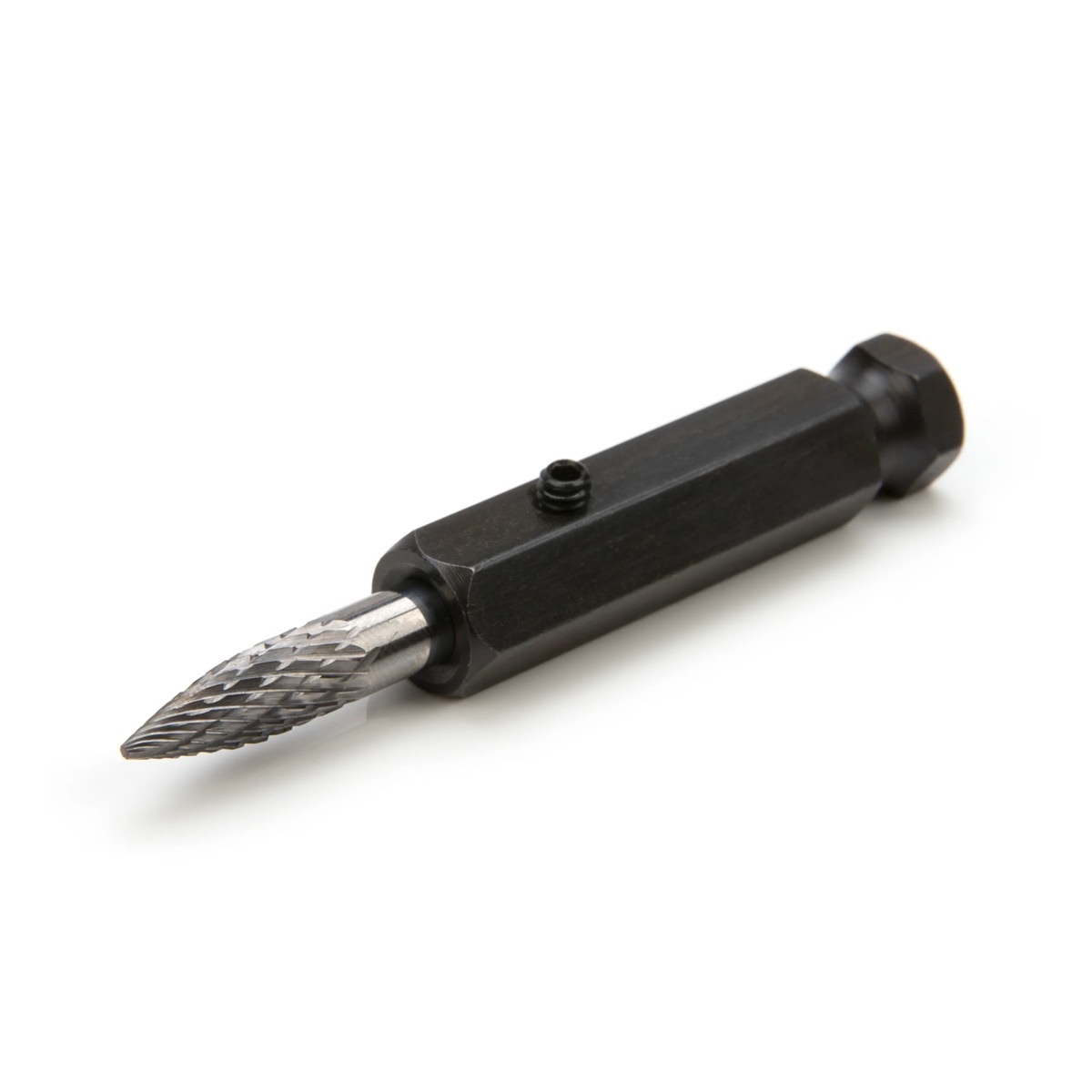 Steelman Pro 18241A 1/4 Inch Carbide Double Cut Burr for Tire Repair Dressing with Adapter (1 Pack) - 2