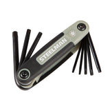 Steelman Pro 41928 Folding Hex Key Wrench Tool Set SAE Metric Torx Chamfered Ends Rubberized Grip 4.25 in. x 2.50 in. x 1.50 in. (3 Piece Set) - 4