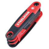 Steelman Pro 41929 Folding SAE Hex Key Wrench Set with Rubberized Grip and Chamfered Ends (9-Piece) - 2