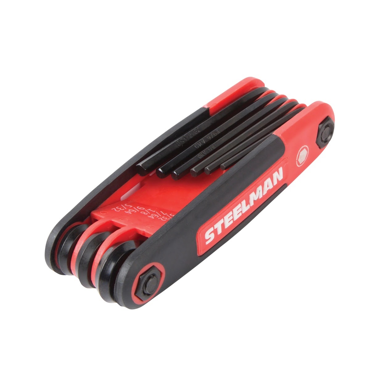 Steelman Pro 41929 Folding SAE Hex Key Wrench Set with Rubberized Grip and Chamfered Ends (9-Piece) - 4
