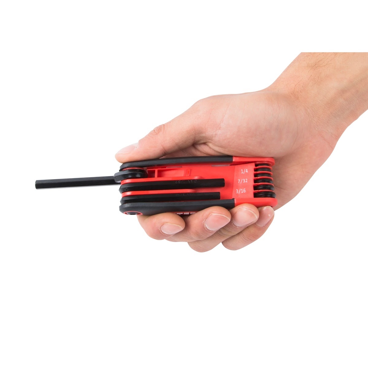 Steelman Pro 41929 Folding SAE Hex Key Wrench Set with Rubberized Grip and Chamfered Ends (9-Piece) - 6