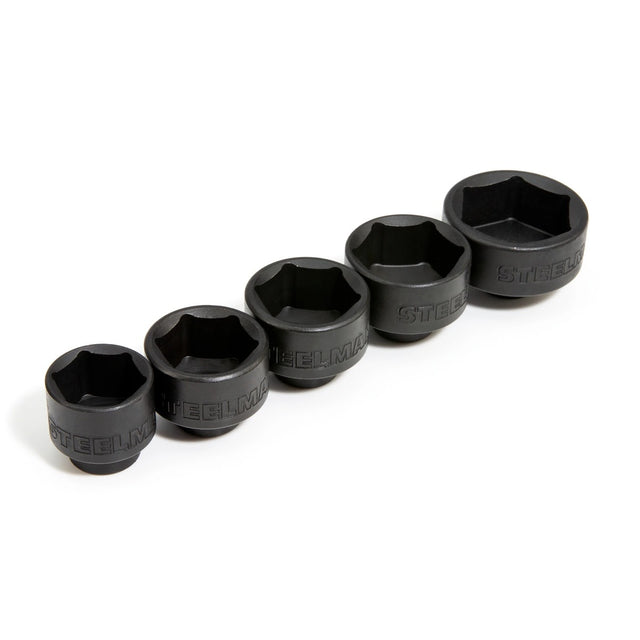 Steelman Pro 42275 Low Profile Oil Filter Socket Set 3/8 Inch Drive 24mm to 36mm (5 Piece) - 2