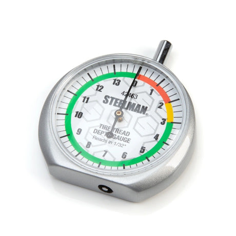 Steelman Pro 42463 Dial-Type Color-Coded Tire Tread Depth Gauge 3.40 x 3.15 x 1.06 in (1 Each)