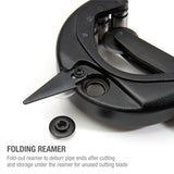 Steelman Pro 42568 2-1/2 in. Multipurpose Pipe and Tube Feed Cutter with Quick Release and Folding Reamer - 7