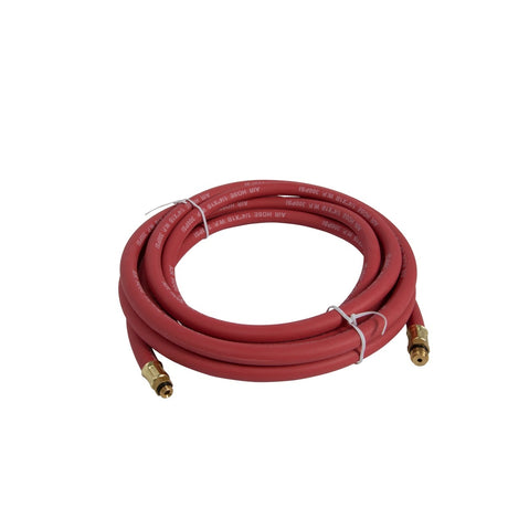 Steelman Pro 60038 15 ft Rubber Air Hose with 1/4 in NPS and 3/8 in-24 Brass Fittings