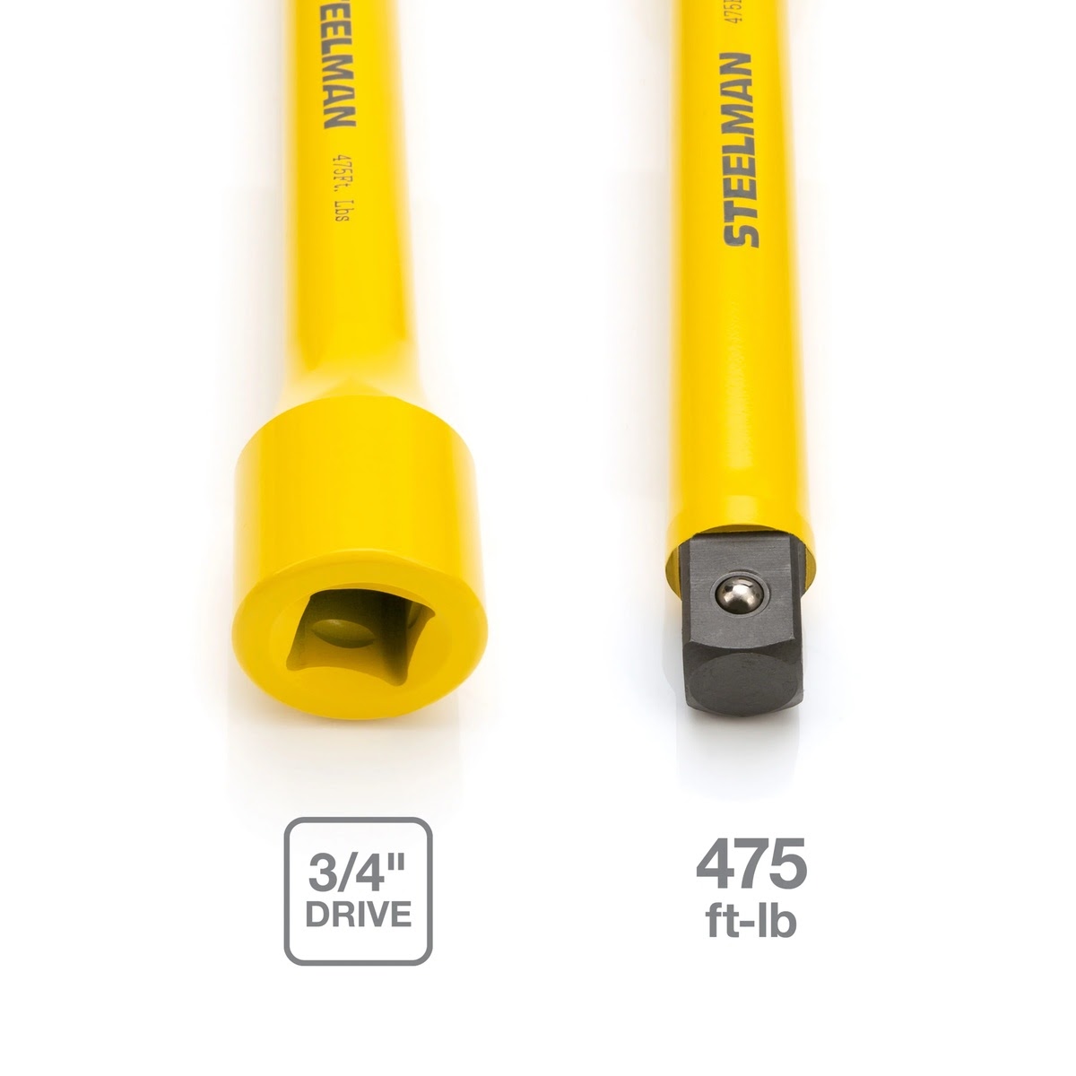 Steelman Pro 60156 3/4 in. Drive 475 ft-lb Torque Limiting Extension Bar, 10 in., Yellow - 3