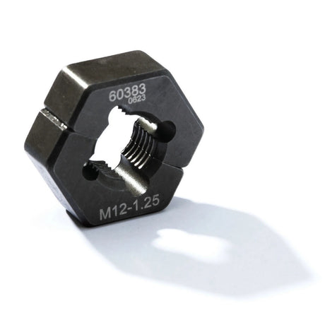 Steelman Pro 60383 M12-1.25 Metric Split Die Thread Chaser with Indexing Pins for Wheel Stud and Bolt Thread Repair (1 Pack)