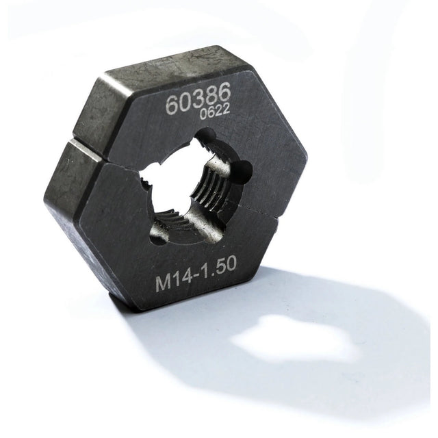 Steelman Pro 60386 M14-1.50 Metric Split Die Thread Chaser with Indexing Pins for Repairing Wheel Stud and Bolt Threads (1 Each)