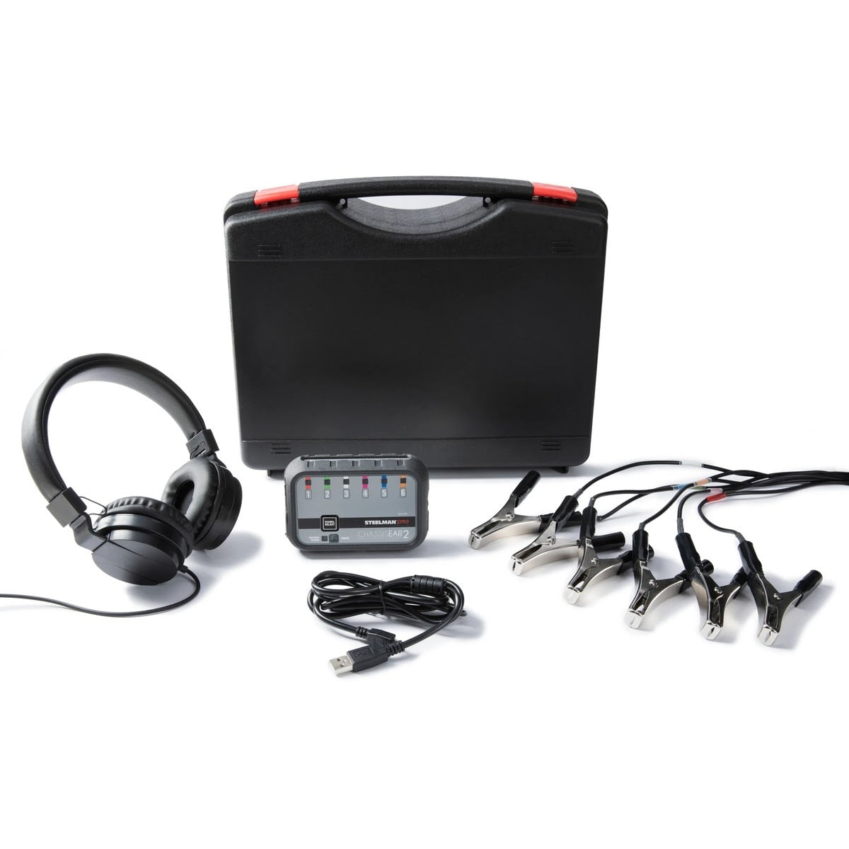 Steelman Pro 60491 ChassisEAR 2 Electronic Noise Vibration and Harshness Diagnostic Finder Kit with 6 Sensor Clamps (Kit)