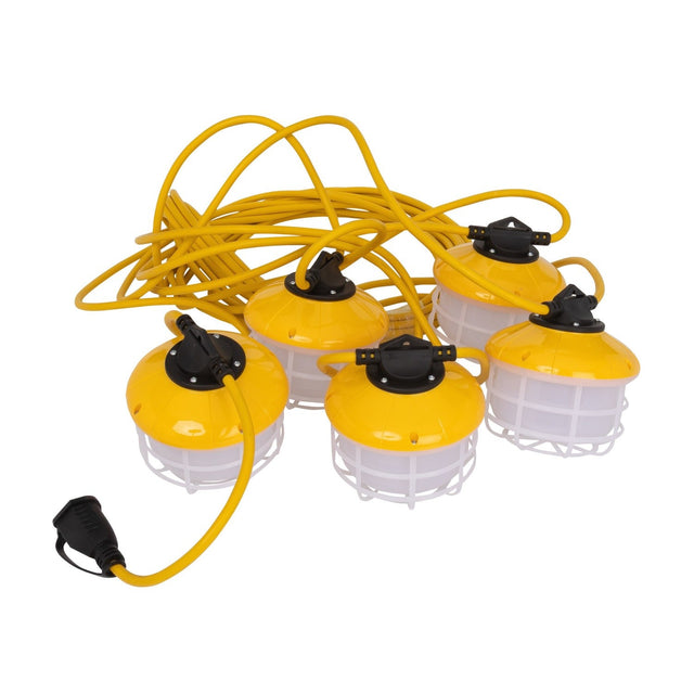 Steelman Pro 61678 50' 10000 Lumens LED Jobsite String Light (5 Modules)