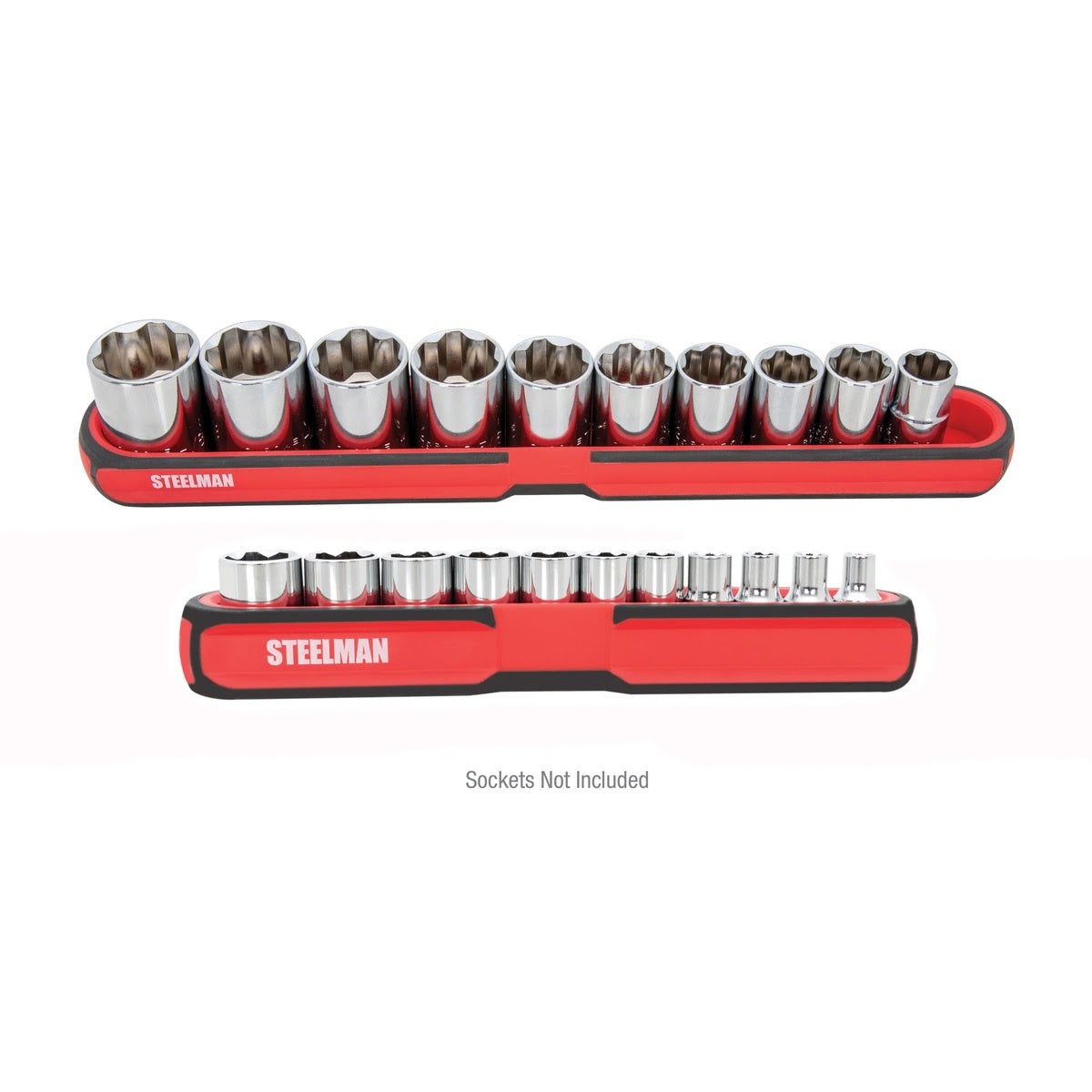 Steelman Pro 75107 2-Piece Magnetic Socket Storage and Parts Accessory Tray Set with 6 in. and 12 in. Trays (2 Piece Set) - 2