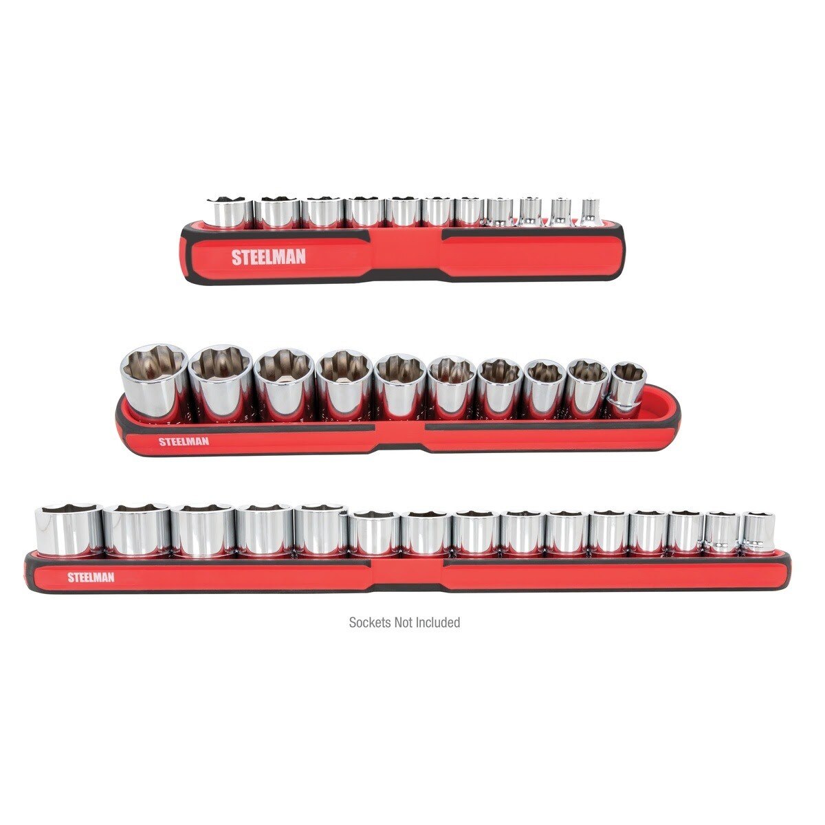 Steelman Pro 75108 Magnetic Socket Storage and Parts Accessory Tray Set 6 Inch 12 Inch 18 Inch (3-Piece) - 2