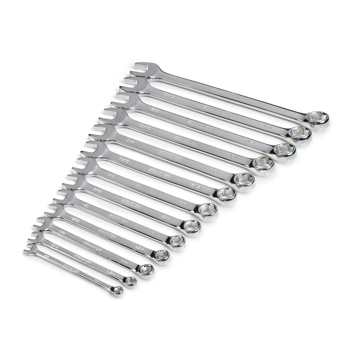 Steelman Pro 78348 SAE 6-Point Combination Wrench Set with ABS Storage Rack 13.25 in L x 11 in W x 2.30 in H (13 Piece)