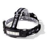 Steelman Pro 79052 Slim Profile 250 Lumen Motion Activated LED Headlamp with Rear Safety Red Blinker, 20 m Beam and IP65 Water Resistance
