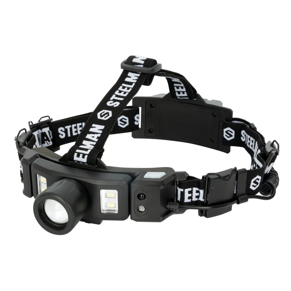 Steelman Pro 79379 Rechargeable Motion-Sensing Focusing LED Headlamp with Rear Safety Light Up to 260 Lumens