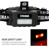 Steelman Pro 79379 Rechargeable Motion-Sensing Focusing LED Headlamp with Rear Safety Light Up to 260 Lumens - 4