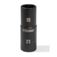Steelman Pro 79400 1/2-Inch Drive 19mm x 21mm 6-Point Thin Wall Impact Flip Socket