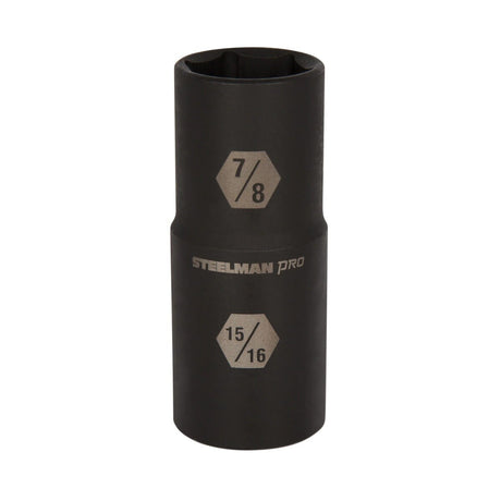 Steelman Pro 79402 1/2 in Drive 7/8 in x 15/16 in 6-Point Thin Wall Impact Flip Socket