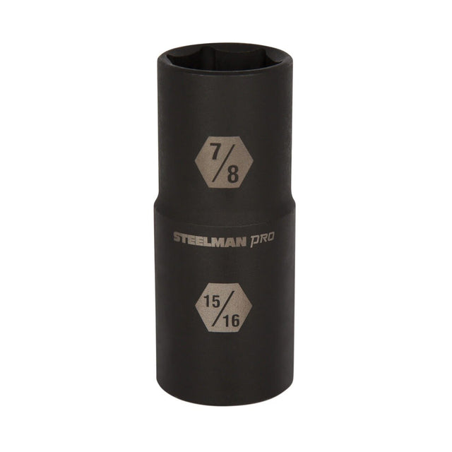 Steelman Pro 79402 1/2 in Drive 7/8 in x 15/16 in 6-Point Thin Wall Impact Flip Socket