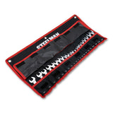 Steelman Pro 82576 Stubby Combination Wrench Set with Storage Roll, Metric and SAE (21 Piece Set)